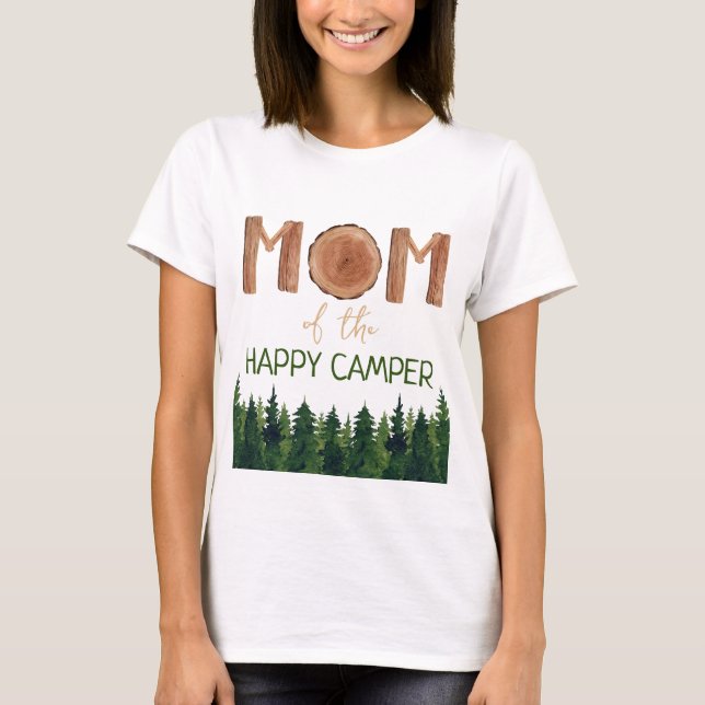 Camiseta Mãe Do Feliz Aniversário Do Camper (Frente)