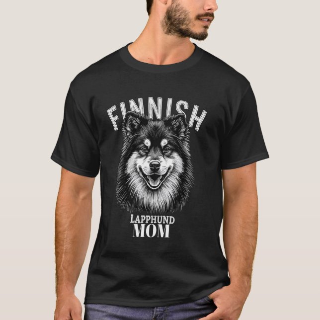 Camiseta Mãe do Finnish Lapphund (Frente)