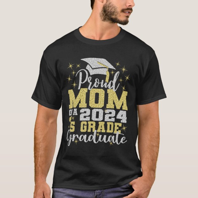 Camiseta Mãe Do Formando Da 5 Graduação Elementar 2024 (Frente)
