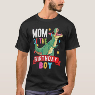 Camiseta Mãe Do Garoto De Aniversário Para Mulheres Trex An