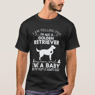 Camiseta Mãe do Golden Retriever Bebê Dono de Cachorro Fof