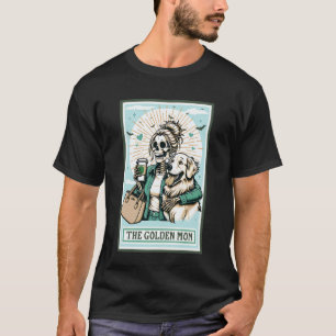 Camiseta Mãe do Golden Retriever Esqueleto Halloween Sinist