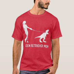 Camiseta Mãe do Golden Retriever Mamãe do Cachorro Dinossau