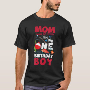 Camiseta Mãe Do Grande Garoto De Aniversário A Pescar 1Ru