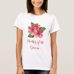 Camiseta Mãe do Groom Floral Tropical Red Hibiscus<br><div class="desc">Esta Mãe da t-shirt Groom apresenta um design floral tropical hibiscus vermelho-aquoso. Personalize com seu próprio texto. Os produtos correspondentes estão disponíveis. Visite nossa loja ou veja nossas páginas de coleta para ver o intervalo de cheios.</div>
