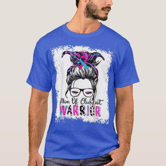 Camiseta Mãe Do Guerreiro De Pé-PatoConsciência Rosa E Azul