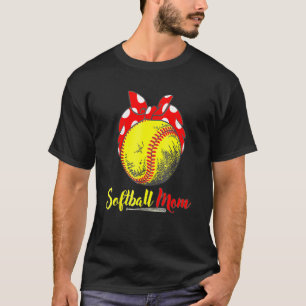 Camiseta Mãe Do Jogador De Softball Da Bandeira Dos Eua Par