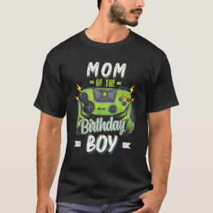 Camiseta Mãe do Jogo de Vídeo da Família Birthday Boy Match