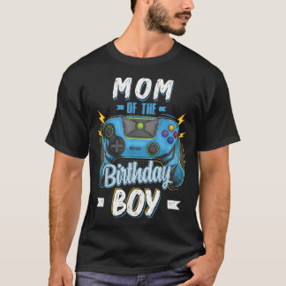 Camiseta Mãe do Jogo de Vídeo da Família Birthday Boy Match