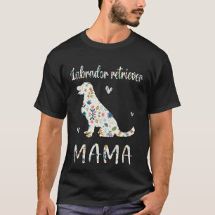 Camiseta Mãe do Labrador Retriever Floral Amor de Mãe Cacho