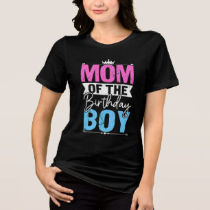 Camiseta Mãe do Menino Aniversariante Mãe do Men