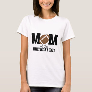 Camiseta Mãe Do Menino De Aniversário Fã De Futebol Primeir