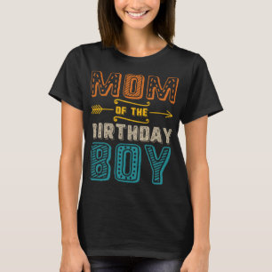 Camiseta Mãe do menino de aniversário Filho Engraçado Mães 