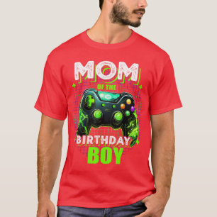 Camiseta Mãe do Menino de Aniversário Jogo de Vídeo de Aniv