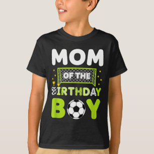 Camiseta Mãe Do Menino De Aniversário Mãe De Futebol Aniver