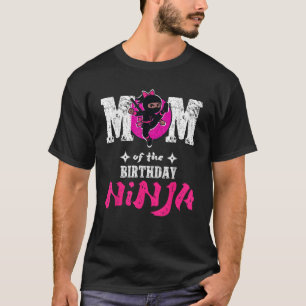 Camiseta Mãe do Ninja de Aniversário Divertida Garota Ninja
