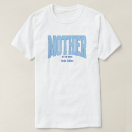 Camiseta Mãe do Noivo + Azul com Brilho Falso
