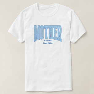 Camiseta Mãe do Noivo + Azul com Brilho Falso