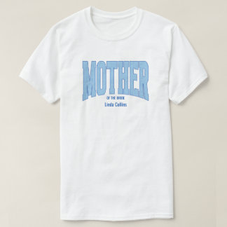 Camiseta Mãe do Noivo + Azul com Brilho Falso