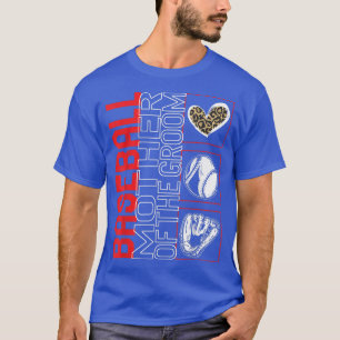 Camiseta Mãe do Noivo de Beisebol Dia de Jogo Onça Coração