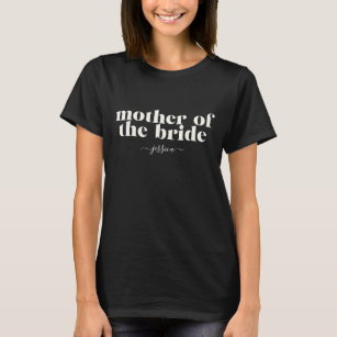 Camiseta Mãe do Nome Personalizado Simples da Noiva  