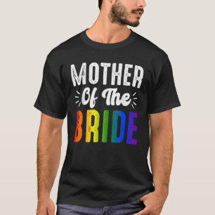Camiseta Mãe Do Orgulho LGBT De Casamento Lésbico Gay