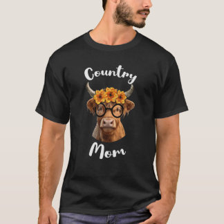 Camiseta Mãe do País para a Fazenda ou mãe de vaca de um Pa
