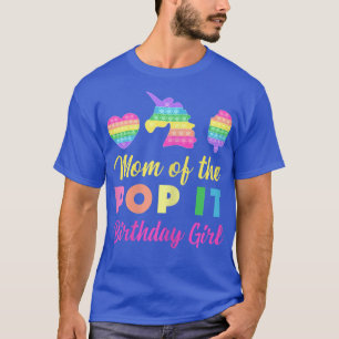 Camiseta Mãe do Pop de Aniversário Garota Unicórnio Coração
