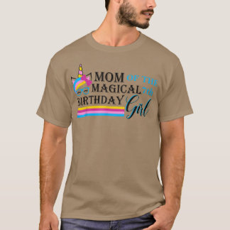Camiseta Mãe do presente de unicórnio da 7 Magical Birthday