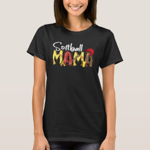 Camiseta Mãe do Softball Dia da Mãe A Melhor Mãe Da Vida De