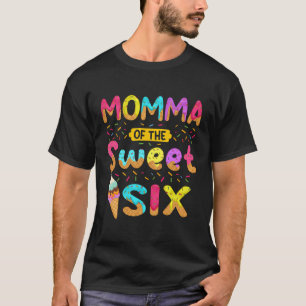 Camiseta Mãe Do Sorvete De Aniversário De Seis 6