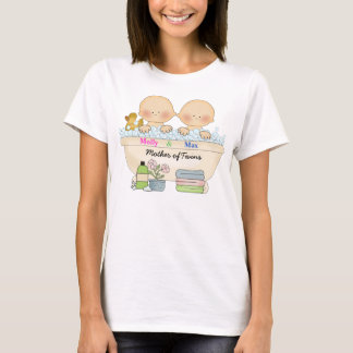 Camiseta Mãe do t-shirt dos gêmeos