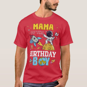 Camiseta Mãe Do Tema Espacial Do Astronauta De Aniversário