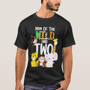 Camiseta Mãe Do Tema Selvagem E Dois Zoológicos, Anivers