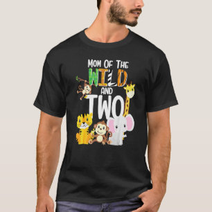 Camiseta Mãe Do Tema Selvagem E Dois Zoológicos, Aniversári