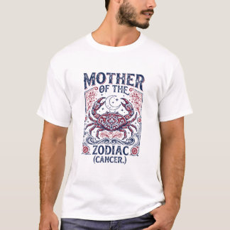 Camiseta Mãe Do Zodíaco Câncer Novidade