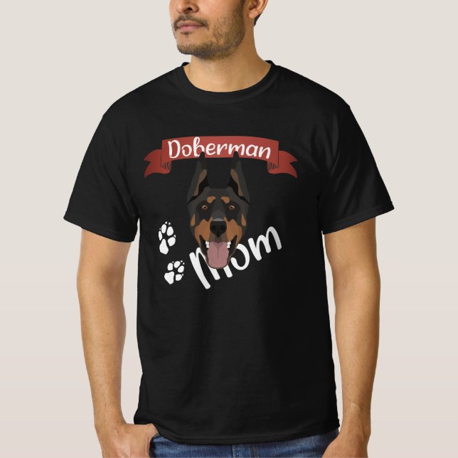 Camiseta Mãe Doberman, Mãe Cachorro (Frente)