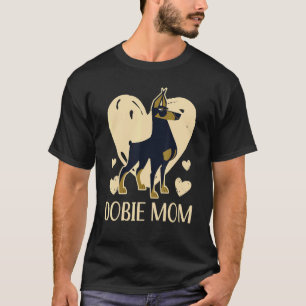 Camiseta Mãe Dobie Amor Pata Doberman Proprietário Cães D
