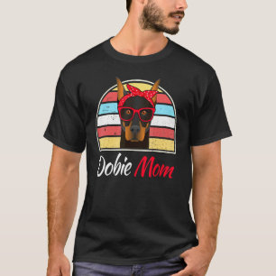 Camiseta Mãe Dobie para cachorro Doberman Pinscher Vintage
