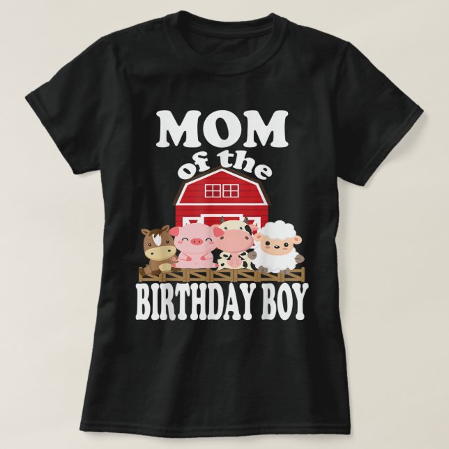 Camiseta Mãe Dos Bichos De Criança De Aniversário Parte B (Frente do Design)