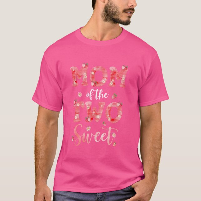 Camiseta Mãe Dos Dois Doces Berry, 2º Aniversário (Frente)