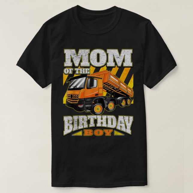 Camiseta Mãe - Dump Truck Birthday (Frente do Design)