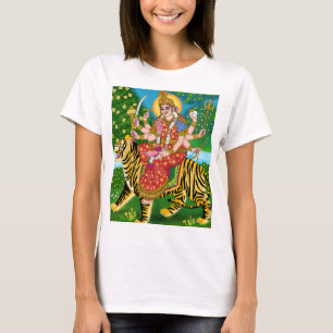 Camiseta Mãe Durga T-Shirt   Roupa da Deusa Hindu