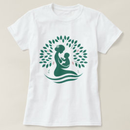 Camiseta Mãe e Árvore Bebê Silhouette Nascimento, Presente