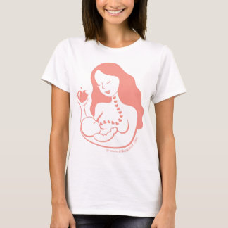 Camiseta mãe e bebê dealimentação, comer saudável