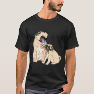 Camiseta Mãe e Bebê Pug Personalizado 731