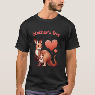 Camiseta Mãe E Dia de as mães De Canguru Mulher Mulher Mulh
