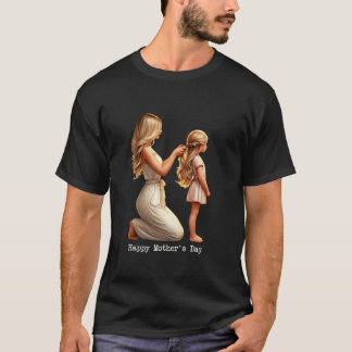 Camiseta Mãe E Feliz dia de as mães Filha Mulheres Esposa