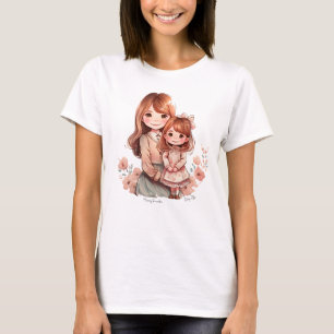 Camiseta Mãe e filha adoráveis personalizadas (5)