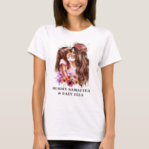 Camiseta Mãe e Filha de Aquarela (5)